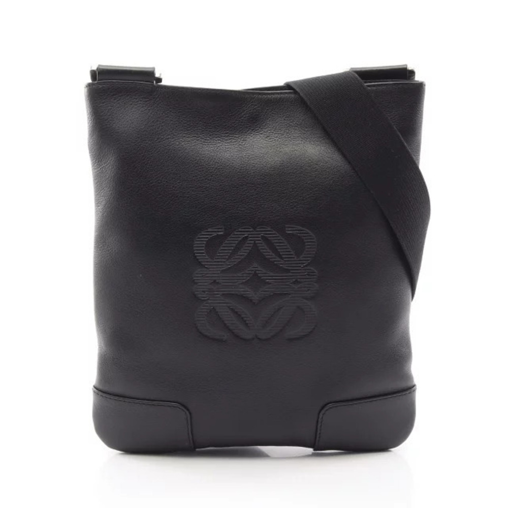 Loewe Anagram Shoulder Bag Leather Black